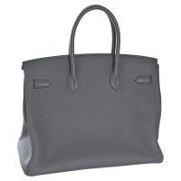 Hermès Birkin Bag 35 aus Leder in Grau