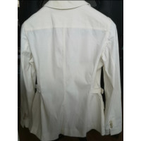 Brioni Jacke/Mantel aus Baumwolle in Weiß