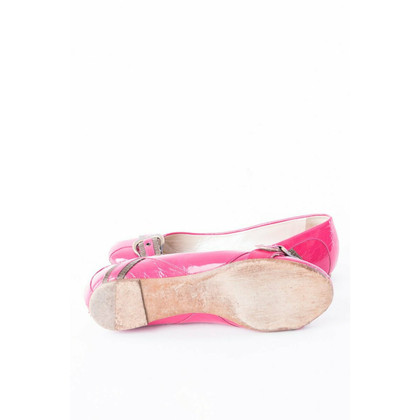 Dior Sandales en Cuir verni en Rose/pink