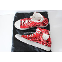 Saint Laurent Sneakers aus Canvas in Rot