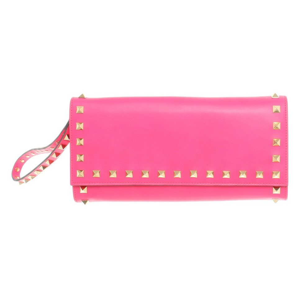 Valentino Garavani Rockstud clutch in rosa