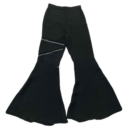 Versace Paire de Pantalon en Soie en Noir