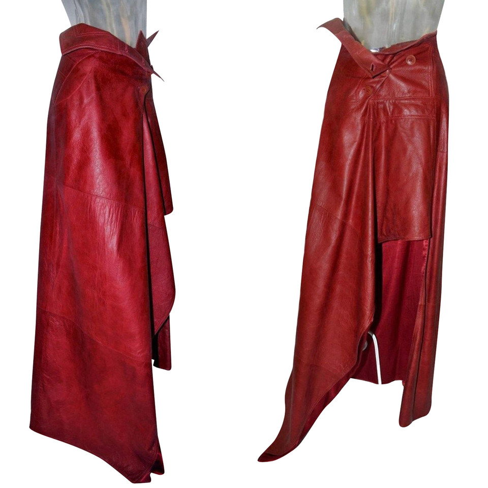 Christian Dior Skirt Leather in Bordeaux