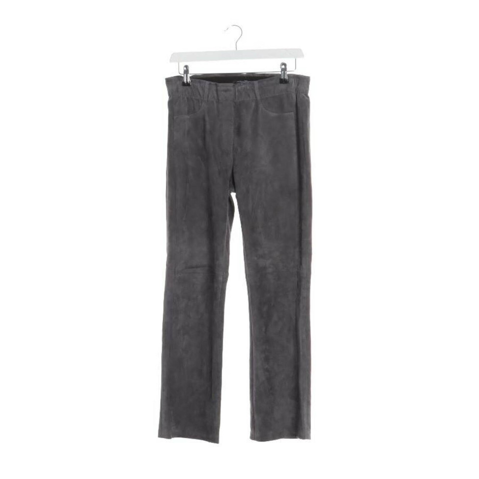 Luisa Cerano Trousers Leather in Grey
