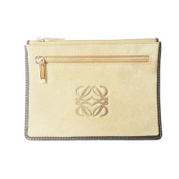 Loewe Täschchen/Portemonnaie aus Wildleder in Beige