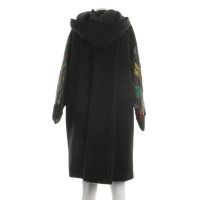 Versace Jas/Mantel Wol in Zwart