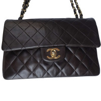 Chanel Classic Flap Bag Small en Cuir en Marron