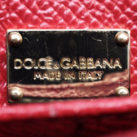 Dolce & Gabbana Umhängetasche aus Leder in Rot