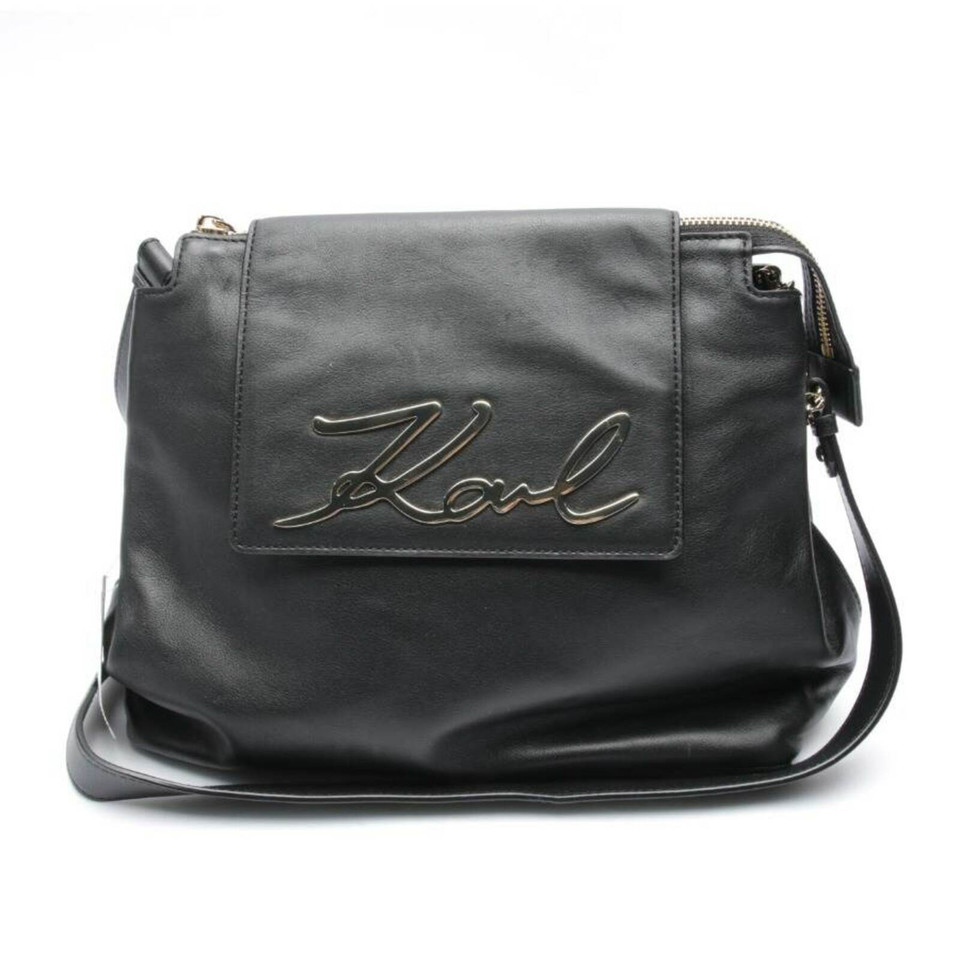 Karl Lagerfeld Borsa a tracolla in Pelle in Nero