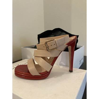 Yves Saint Laurent Sandals Leather in Cream