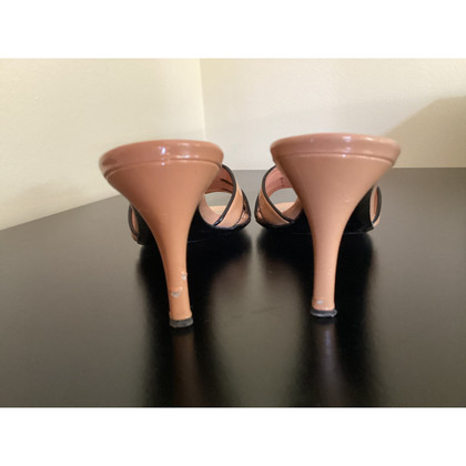 Prada Sandals Patent leather in Nude