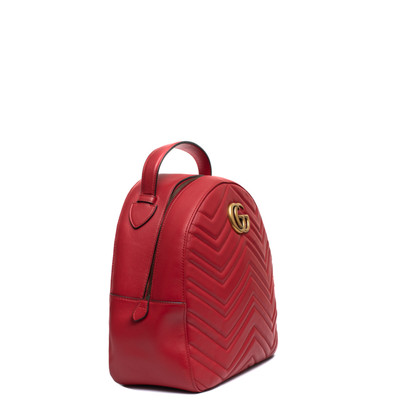 Gucci Marmont Backpack in Pelle in Rosso
