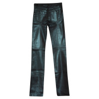 Jitrois Paire de Pantalon en Cuir en Vert