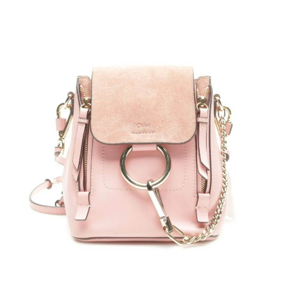 Chloé Faye Backpack Small aus Leder in Rosa / Pink