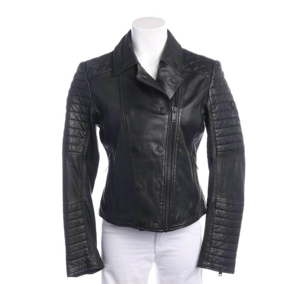 Rich & Royal Jacke/Mantel aus Leder in Schwarz