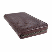 Bottega Veneta Zip Around Wallet Leather in Brown