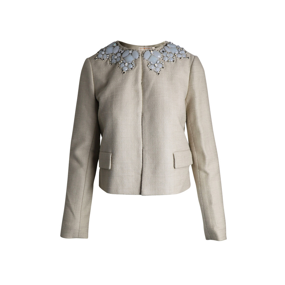 Tory Burch Giacca/Cappotto in Cotone in Bianco