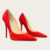 Jimmy Choo Décolleté/Spuntate in Pelle scamosciata in Rosso