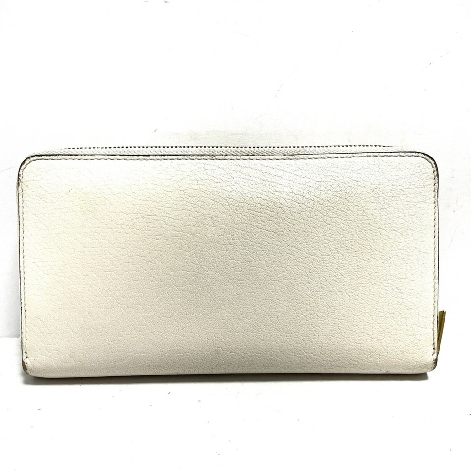 Céline Täschchen/Portemonnaie aus Leder in Weiß