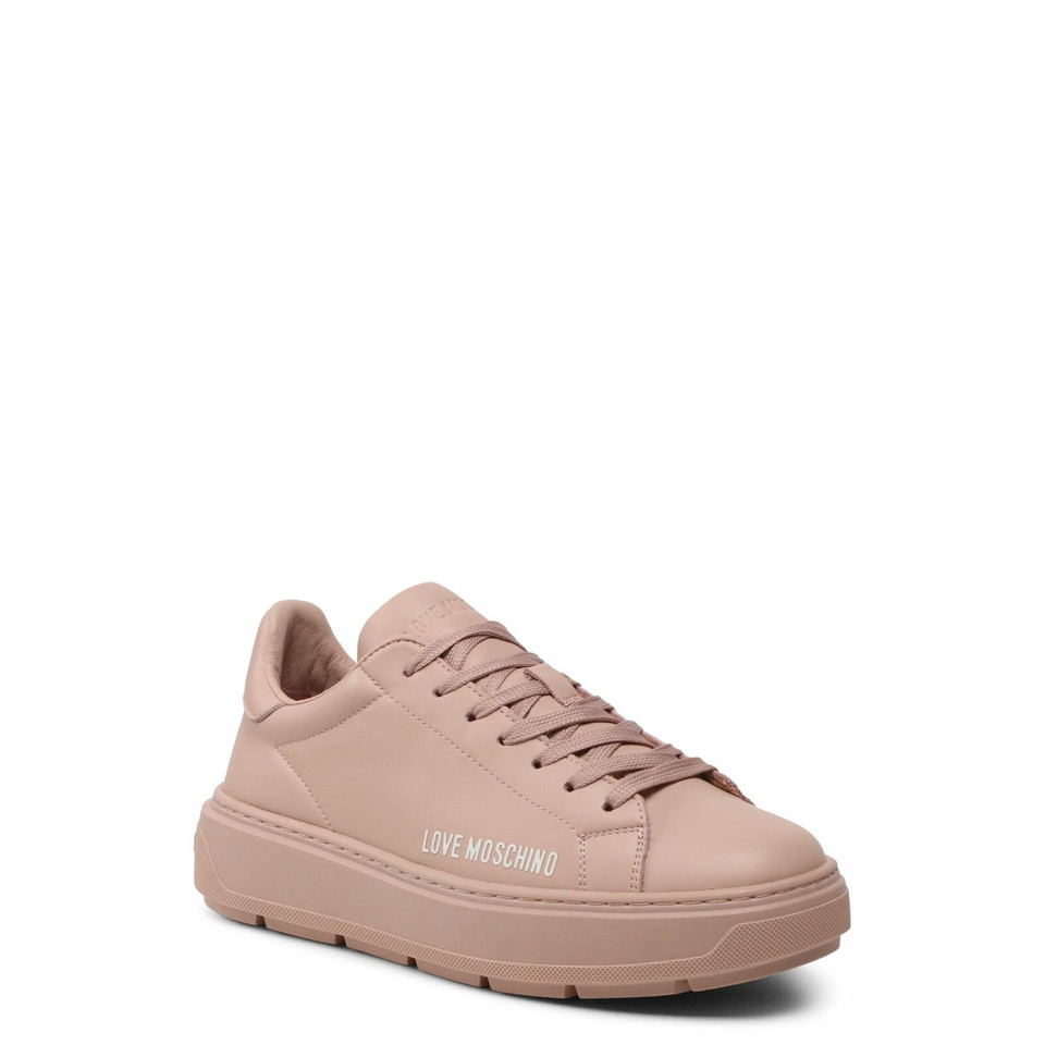 Love Moschino Trainers Leather in Pink