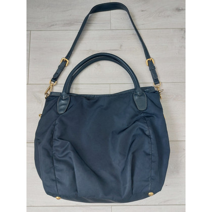 Prada Schoudertas Leer in Blauw