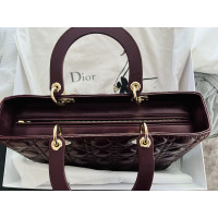 Dior Lady Dior in Pelle in Bordeaux
