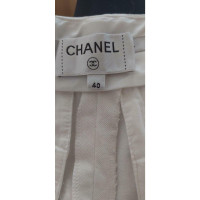 Chanel Paire de Pantalon en Coton en Blanc