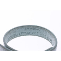 Balenciaga Armreif/Armband aus Leder in Türkis
