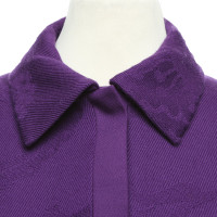 Versace Blazer aus Wolle in Violett