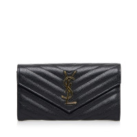 Saint Laurent Sac à main/Portefeuille en Cuir en Noir