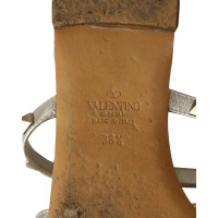 Valentino Garavani Sandalen aus Leder in Silbern