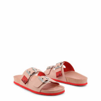 Love Moschino Slippers/Ballerinas Leather in Pink