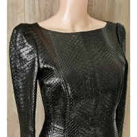 Gucci Kleid aus Leder in Schwarz
