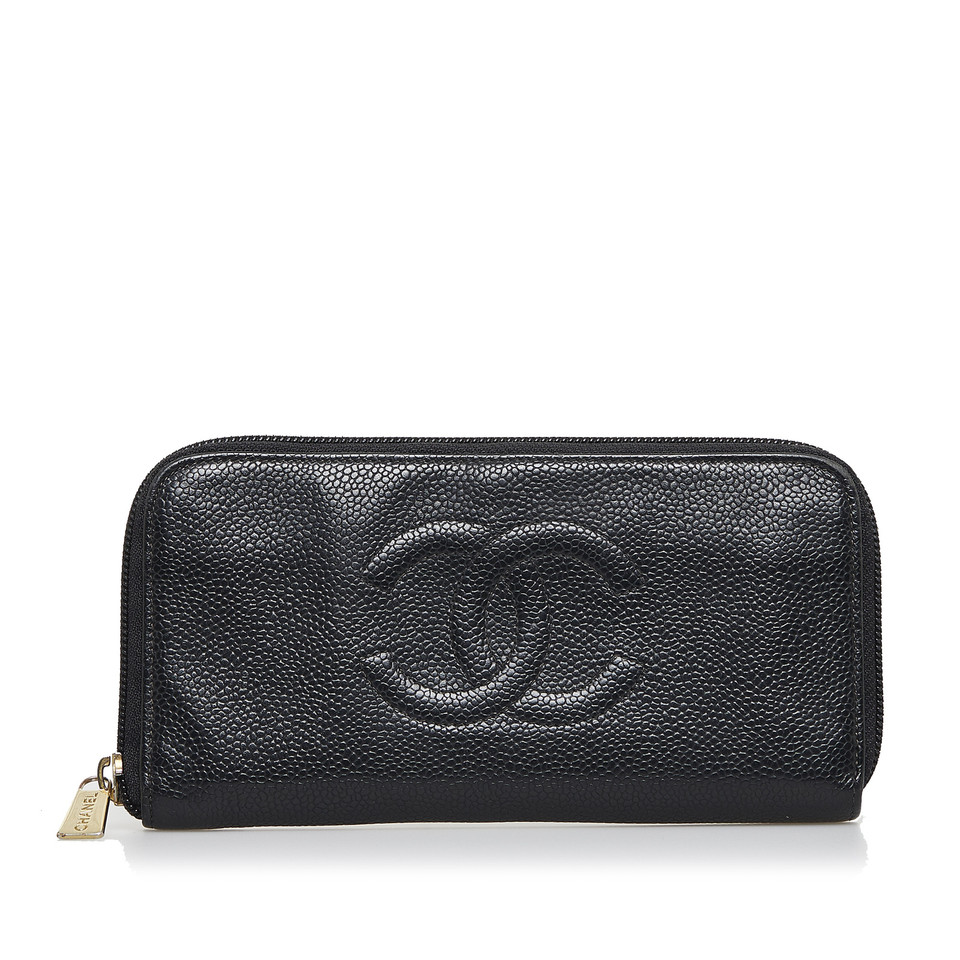 Chanel Sac à main/Portefeuille en Cuir en Noir