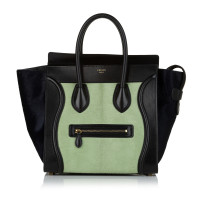 Céline Tote Bag aus Pelz in Grün