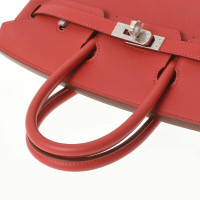 Hermès Birkin Bag 25 aus Leder in Rot