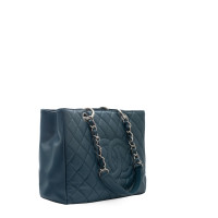 Chanel Grand  Shopping Tote Leer in Blauw