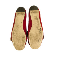 Gucci Chaussons/Ballerines en Daim en Rouge