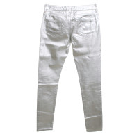 Saint Laurent Silberfarbene Hose