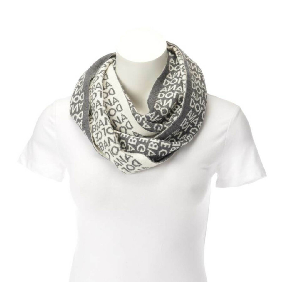 Dolce & Gabbana Schal/Tuch aus Wolle in Weiß