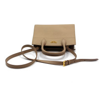 Prada Bibliotheque Tote Bag Normal Leather in Beige