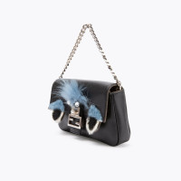 Fendi Baguette Bag Micro in Pelle in Nero