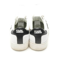 Karl Lagerfeld Sneakers Leer in Wit