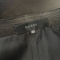 Gucci Rock aus Leder in Schwarz