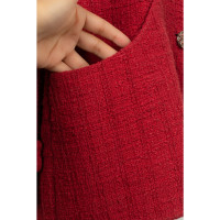 Chanel Jacke/Mantel aus Baumwolle in Rot