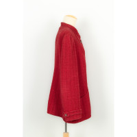 Chanel Veste/Manteau en Coton en Rouge
