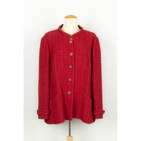 Chanel Giacca/Cappotto in Cotone in Rosso
