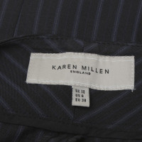 Karen Millen Pantalon en Gris foncé / Bleu / Blanc