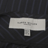 Karen Millen trousers in dark gray / blue / white