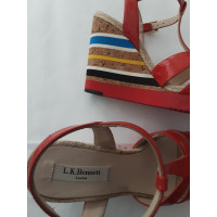 L.K. Bennett Wedges Patent leather in Red